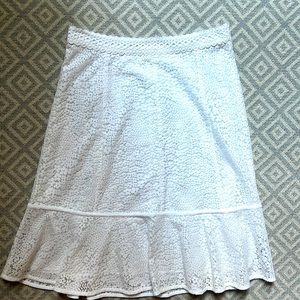 Michael kors eyelet white skirt size 2 at knee